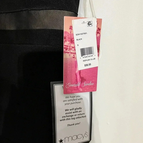 NWT Emerald Sundae Junior Size Small Semi Formal Short Black Dress NWT - Picture 7 of 8